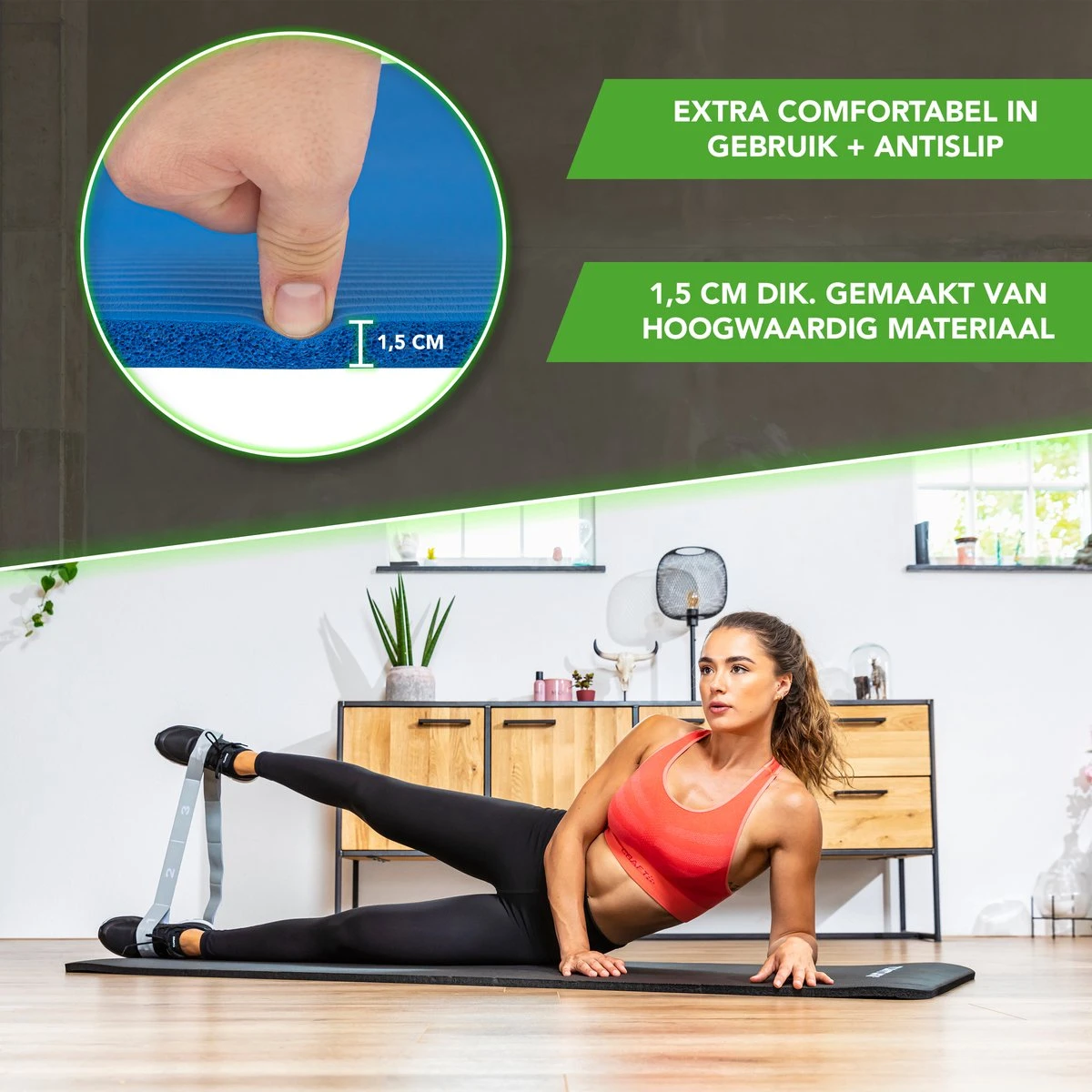 Tunturi fitnessmat - Yogamat - Sportmat gemaakt van zacht NBR materiaal - 180 x 60 x 1,5cm - Blauw - Incl. gratis fitness app Tunturi Fitnessmat - Yogamat - Sportmat Gemaakt Van Zacht NBR Materiaal - 180 X 60 X 1,5cm - Blauw - Incl. Gratis Fitness App -Fitnessapparatuur Serie Winkel 1200x1200 837