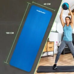 Tunturi Fitnessmat - Yogamat - Sportmat Gemaakt Van Zacht NBR Materiaal - 180 X 60 X 1,5cm - Blauw - Incl. Gratis Fitness App 5 Tunturi Fitnessmat - Yogamat - Sportmat Gemaakt Van Zacht NBR Materiaal - 180 X 60 X 1,5cm - Blauw - Incl. Gratis Fitness App -Fitnessapparatuur Serie Winkel 1200x1200 838