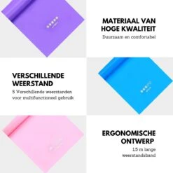 U Fit One 5 Delige Long Resistance Band Set - 1.5m Weerstandsband - Elastieken - Elastiek Thera Stretch Band - Yogaband - Pilatesband 3 U Fit One 5 Delige Long Resistance Band Set - 1.5m Weerstandsband - Elastieken - Elastiek Thera Stretch Band - Yogaband - Pilatesband -Fitnessapparatuur Serie Winkel 1200x1200 867