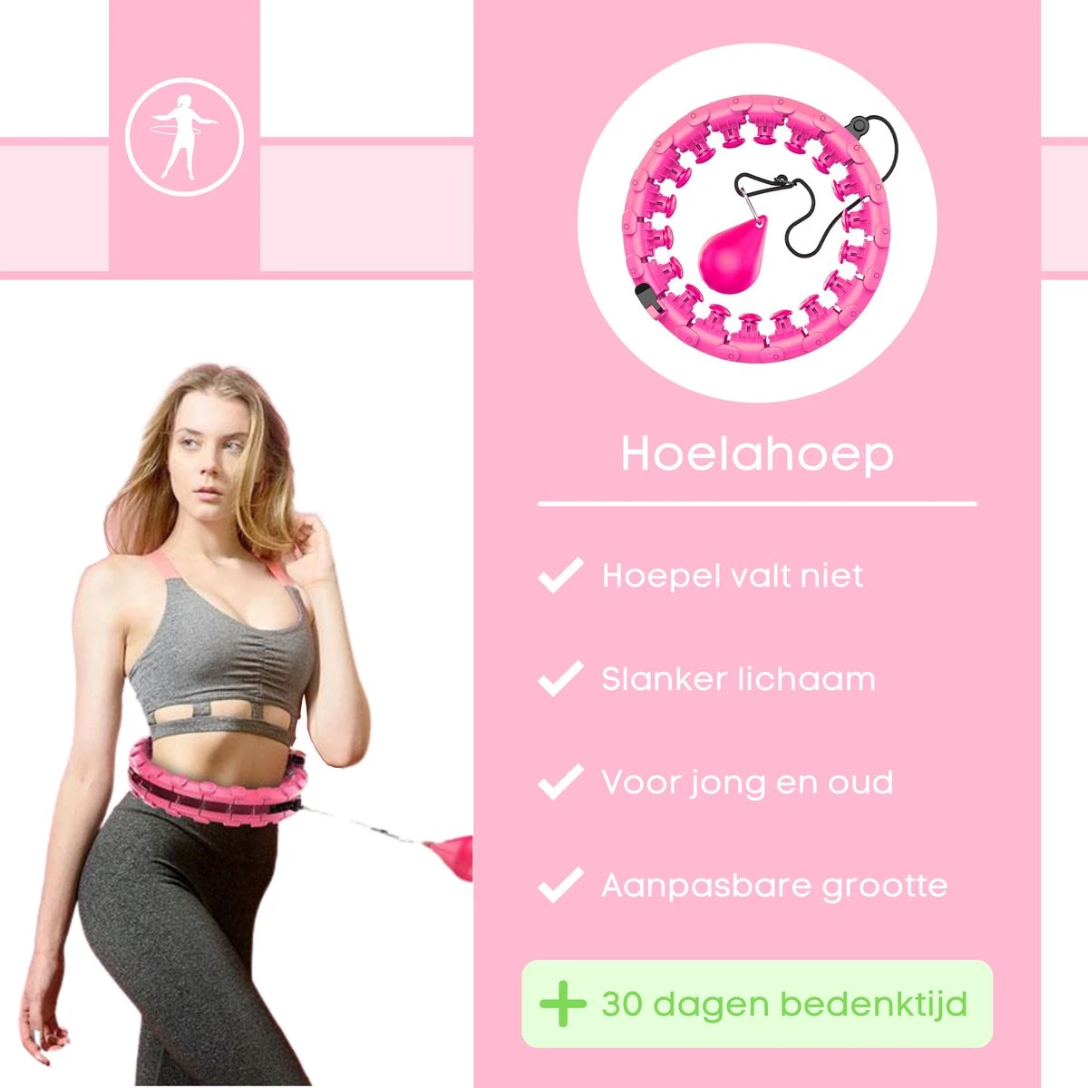 FAVE verstelbare hoelahoep met gewicht – Hula hoep fitness – Weighted – Hoepel – Voor volwassenen en kinderen - Roze FAVE Verstelbare Hoelahoep Met Gewicht – Hula Hoep Fitness – Weighted – Hoepel – Voor Volwassenen En Kinderen - Roze -Fitnessapparatuur Serie Winkel 1200x1200 878