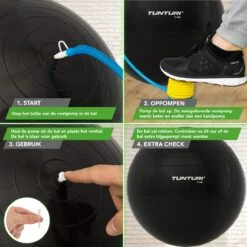Tunturi Fitness Bal - Yoga Bal Inclusief Pomp - Pilates Bal - Zwangerschaps Bal - 55 Cm - Kleur: Zwart - Incl. Gratis Fitness App 4 Tunturi Fitness Bal - Yoga Bal Inclusief Pomp - Pilates Bal - Zwangerschaps Bal - 55 Cm - Kleur: Zwart - Incl. Gratis Fitness App -Fitnessapparatuur Serie Winkel 1200x1200 893