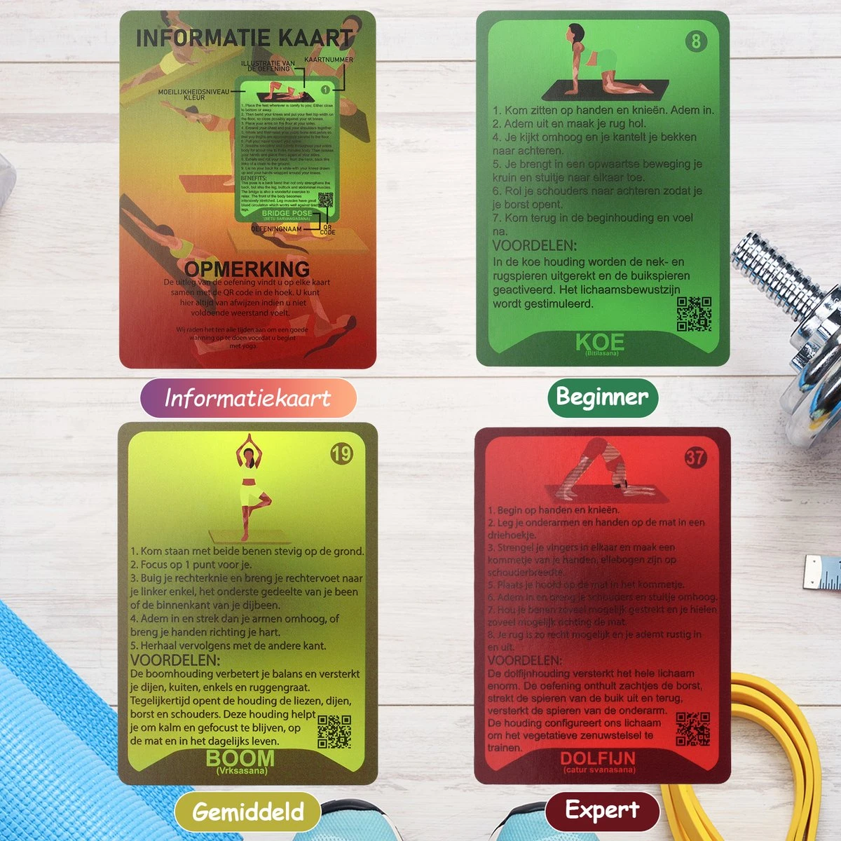 WEBU 51 Yoga Kaarten - Yoga Trainingskaarten - Yoga Oefeningen - Yoga voor Thuis - Sporten - Fitness - Mat - Pilates - Incl. GRATIS professionele trainingsvideo’s WEBU 51 Yoga Kaarten - Yoga Trainingskaarten - Yoga Oefeningen - Yoga Voor Thuis - Sporten - Fitness - Mat - Pilates - Incl. GRATIS Professionele Trainingsvideo’s -Fitnessapparatuur Serie Winkel 1200x1200 903