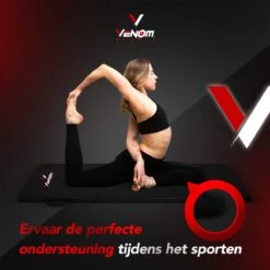 Venom Sports Fitnessmat – Professionele Opvouwbare Turnmat – Yoga – Yogamat – Extra Dikke Sportmat – Gymnastiekmat – L180xB60xH5cm – Zwart -Fitnessapparatuur Serie Winkel 1200x1200 921