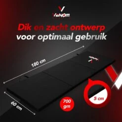 Venom Sports Fitnessmat – Professionele Opvouwbare Turnmat – Yoga – Yogamat – Extra Dikke Sportmat – Gymnastiekmat – L180xB60xH5cm – Zwart -Fitnessapparatuur Serie Winkel 1200x1200 923