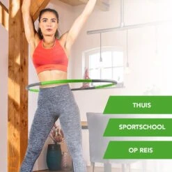 Tunturi Fitness Hoelahoep - Fitness Hoepel - Fitness Hulahoop - 1,8 Kg - Groen/Grijs - Incl. Gratis Fitness App -Fitnessapparatuur Serie Winkel 1200x1200 929