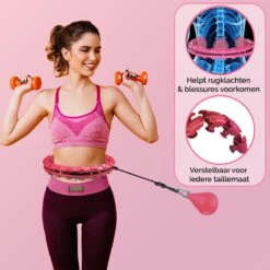 Zoluko Hoelahoep - Incl. E-Book - Hula Hoop - Hoepel - Hoelahoep Fitness - Hula Hoop Fitness - Fitness Hoepel - Weighted Hula Hoop - Weight Hoop - Hoelahoep Met Gewicht - Hoelahoep Volwassenen - Hoepel Fitness - Body Hoop - 1.7 KG - Roze -Fitnessapparatuur Serie Winkel 1200x1200 953