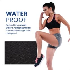 Sport Puzzelmat - Fitnessmat - 12 Stuks Van 30x30x1,2cm - Sportmat Met Antislip - Yogamat - Geluidabsorberend EVA - Totaal 120x90cm - 1,08m² - Zwart -Fitnessapparatuur Serie Winkel 1200x1200 968