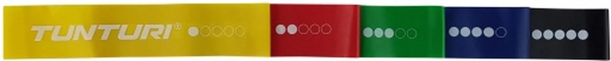 Tunturi Resistance Band Set - Weerstandsbanden - Fitness elastiek - 5 stuks - Incl. gratis fitness app Tunturi Resistance Band Set - Weerstandsbanden - Fitness Elastiek - 5 Stuks - Incl. Gratis Fitness App -Fitnessapparatuur Serie Winkel