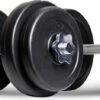 Matchu Sports - Dumbbell Set - Verstelbaar - Halterset - Gewichten - 2 X 10 Kg - Set Van 2 Stuks - Zwart