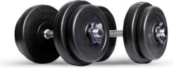 Matchu Sports - Dumbbell Set - Verstelbaar - Halterset - Gewichten - 2 X 10 Kg - Set Van 2 Stuks - Zwart