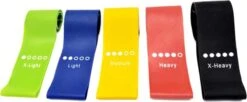 Weerstandsbanden Set - 5 Stuks - Incl. Draagtas & Handleiding - Resistance Band Set - Sport Banden - Fitness Banden - Fitness Elastieken -Fitnessapparatuur Serie Winkel 1200x495