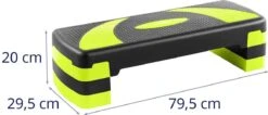 Gymrex Fitness Step - In Hoogte Verstelbaar - 100 Kg - Zwart / Geel -Fitnessapparatuur Serie Winkel 1200x513