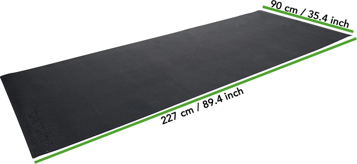 Tunturi Roeitrainer mat - Vloerbeschermmat - 227 x 90 x 0,4 cm - Zwart Tunturi Roeitrainer Mat - Vloerbeschermmat - 227 X 90 X 0,4 Cm - Zwart -Fitnessapparatuur Serie Winkel