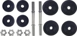Tunturi Gewichten Gietijzer Totaal 20kg - Halterset Met Schroefsluiting - Dumbbell Set - 2 Halterstangen - 30mm - Incl. Gratis Fitness App 10 Tunturi Gewichten Gietijzer Totaal 20kg - Halterset Met Schroefsluiting - Dumbbell Set - 2 Halterstangen - 30mm - Incl. Gratis Fitness App -Fitnessapparatuur Serie Winkel 1200x565
