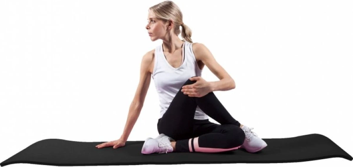 Gorilla Sports Yogamat Deluxe (190 x 100 x 1,5 cm) - Yoga Mat - zwart Gorilla Sports Yogamat Deluxe (190 X 100 X 1,5 Cm) - Yoga Mat - Zwart -Fitnessapparatuur Serie Winkel