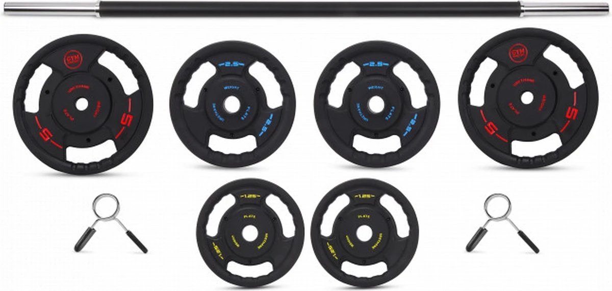 Gym Masters Bodypump Halterset 20 KG / Premium Bodypumpset / Aerobic Pumpset / Pump Set / Pump Fitness / Barbell met Gewichten / Halterstang met Gewichten / 20KG - 30mm - 30 mm Gym Masters Bodypump Halterset 20 KG / Premium Bodypumpset / Aerobic Pumpset / Pump Set / Pump Fitness / Barbell Met Gewichten / Halterstang Met Gewichten / 20KG - 30mm - 30 Mm -Fitnessapparatuur Serie Winkel