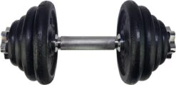 Tunturi Gewichten Gietijzer Totaal 15kg - Halterset Met Schroefsluiting - Dumbbell Set - 1 Halterstang - 30mm - Incl. Gratis Fitness App -Fitnessapparatuur Serie Winkel 1200x584