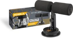 Rebblo Sit Up Bar - Draagbare Zuignap Buikstang - Buikspier Enkelsteun - 3 Hoogtes Verstelbaar - 26 X 12,5 X 14 Cm