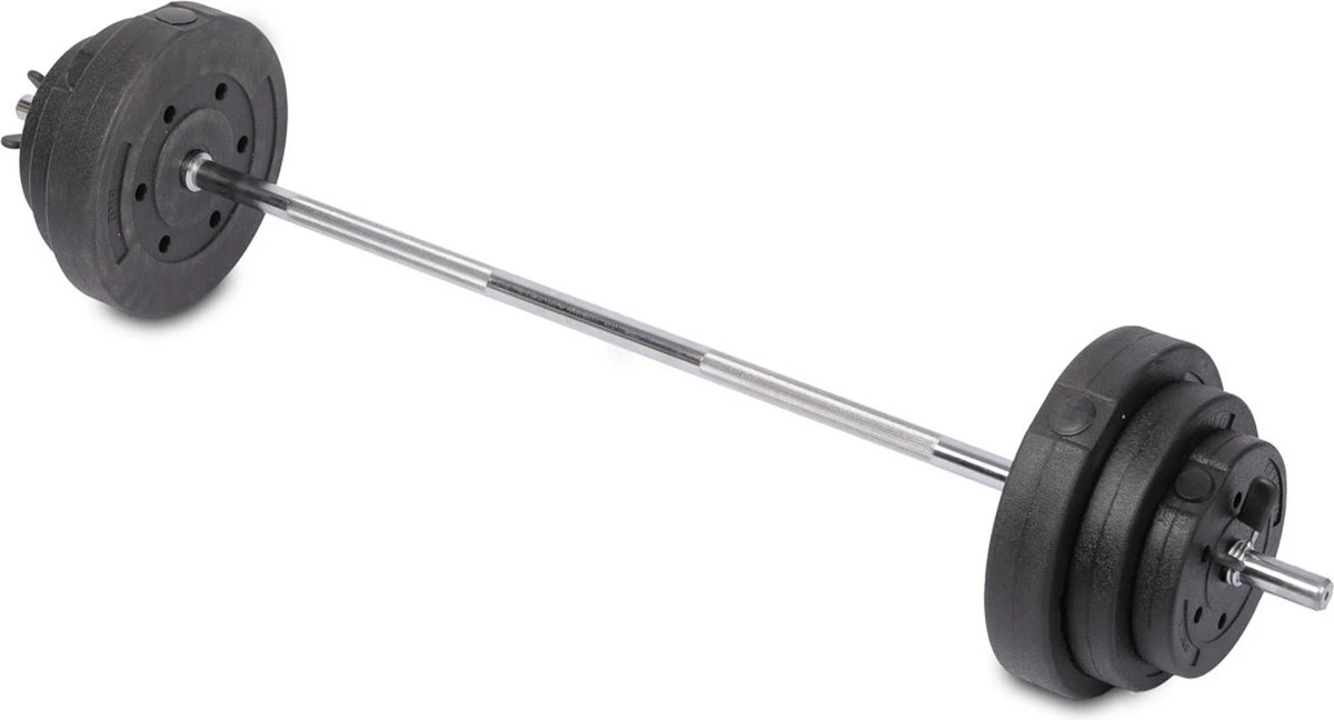 Rebblo Barbell Set 23 kg - Stalen Halterset - Halterstang met Halterschijven - 2 x 1,25 kg - 2 x 2,5 kg - 2 x 5 kg Fitness Gewichten - Ø 5 x 120 cm Rebblo Barbell Set 23 Kg - Stalen Halterset - Halterstang Met Halterschijven - 2 X 1,25 Kg - 2 X 2,5 Kg - 2 X 5 Kg Fitness Gewichten - Ø 5 X 120 Cm -Fitnessapparatuur Serie Winkel