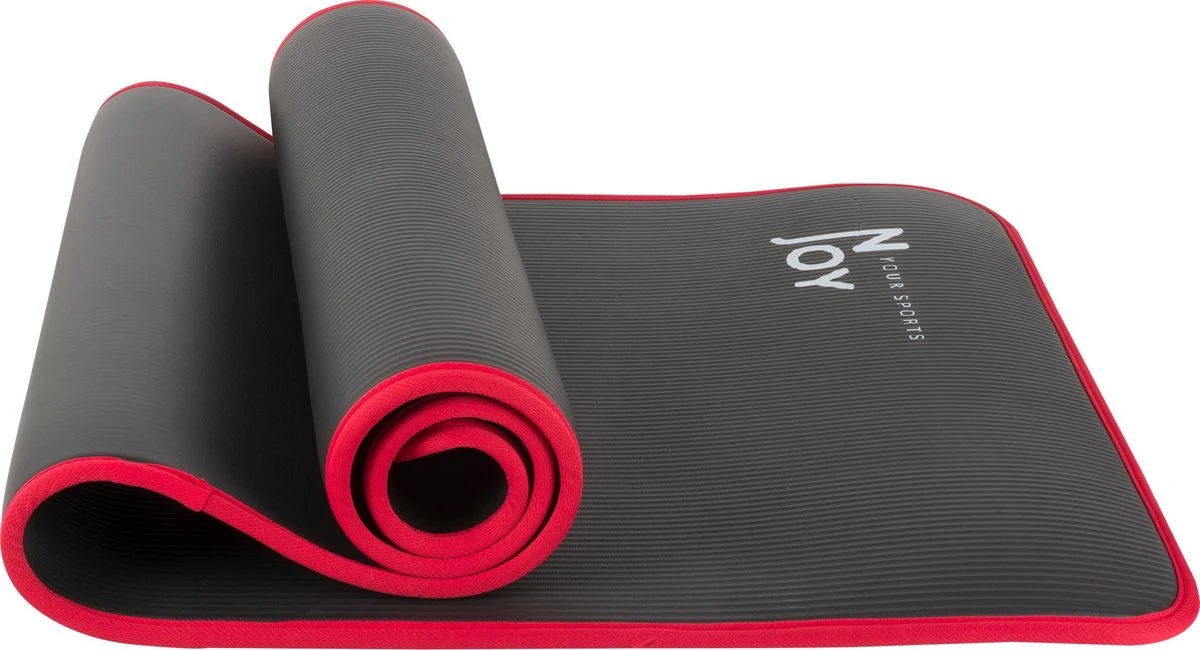 Njoy Your Sports Sportmat - Yogamat - Fitness Mat - Fitnessmat voor Thuis - Extra Dikke Sportmat - Zachtschuim - Antislip - Zwart/Rood - 185 x 61cm Njoy Your Sports Sportmat - Yogamat - Fitness Mat - Fitnessmat Voor Thuis - Extra Dikke Sportmat - Zachtschuim - Antislip - Zwart/Rood - 185 X 61cm -Fitnessapparatuur Serie Winkel