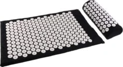 Parcura Acupressuur Mat Met Kussen 67x40 Cm - Spijkermat Acupunctuur Met 8500 Drukpunten - Incl. Draagtas - Zwart -Fitnessapparatuur Serie Winkel 1200x659