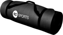 RS Sports Fitnessmat / Trainingsmat NBR - Zwart- 180 X 60 X 1,5cm - Met Draagkoord -Fitnessapparatuur Serie Winkel 1200x668 1
