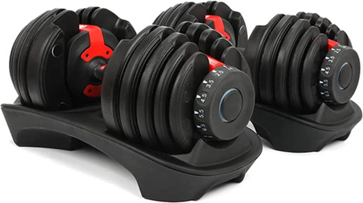 Bowflex SelectTech 552i Verstelbaar Dumbbell Set - Gewichten - Kunststof - 24 kg Bowflex SelectTech 552i Verstelbaar Dumbbell Set - Gewichten - Kunststof - 24 Kg -Fitnessapparatuur Serie Winkel 1200x673 4