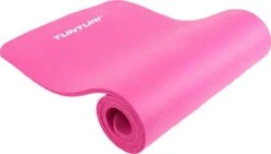 Tunturi Fitnessmat - Yogamat - Sportmat Gemaakt Van Zacht NBR Materiaal - 180 X 60 X 1,5cm - Roze - Incl. Gratis Fitness App