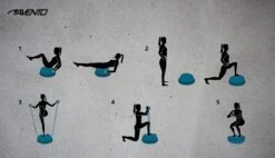 Avento Balanstrainer + 2 Weerstandsbanden - Ø 58 Cm - Blauw/Zwart -Fitnessapparatuur Serie Winkel 1200x690 13