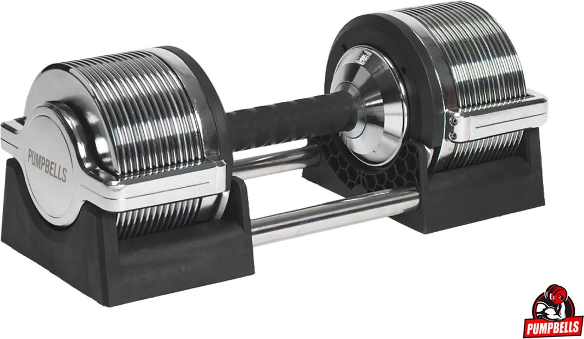 PUMPBELLS - Verstelbare Dumbbell - 3kg t/m 32kg - 30 DUMBBELLS IN ÉÉN! - Professionele Halter PUMPBELLS - Verstelbare Dumbbell - 3kg T/m 32kg - 30 DUMBBELLS IN ÉÉN! - Professionele Halter -Fitnessapparatuur Serie Winkel 1200x697 7