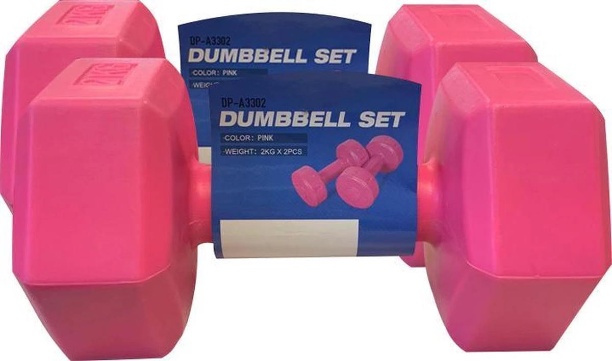Dumbbells - Set van 2x 2kg - Roze Merkloos Dumbbells - Set Van 2x 2kg - Roze -Fitnessapparatuur Serie Winkel 1200x709 1