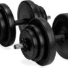 VirtuFit Verstelbare Dumbbellset - Halterset - Gewichten - 2 Vinyl Dumbbells Van 14kg - 28 Kg -Fitnessapparatuur Serie Winkel 1200x734 4