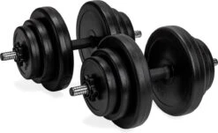 VirtuFit Verstelbare Dumbbellset - Halterset - Gewichten - 2 Vinyl Dumbbells Van 14kg - 28 Kg