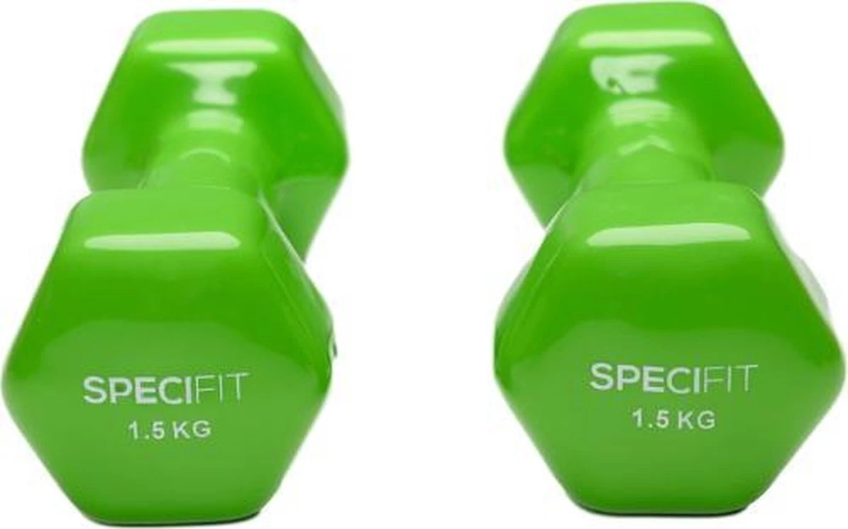 Specifit Dumbells 2 x 1,5 kg Gietijzer / Vinyl Coating Specifit Dumbells 2 X 1,5 Kg Gietijzer / Vinyl Coating -Fitnessapparatuur Serie Winkel