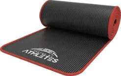 Tested By Athletes Pro II Fitnessmat + E-Book Met Oefeningen - 183 X 61 X 1cm NBR Foam - Oefenmat Met Draagtas- En Riem - Voor Fitnessoefeningen En Yoga Oefeningen