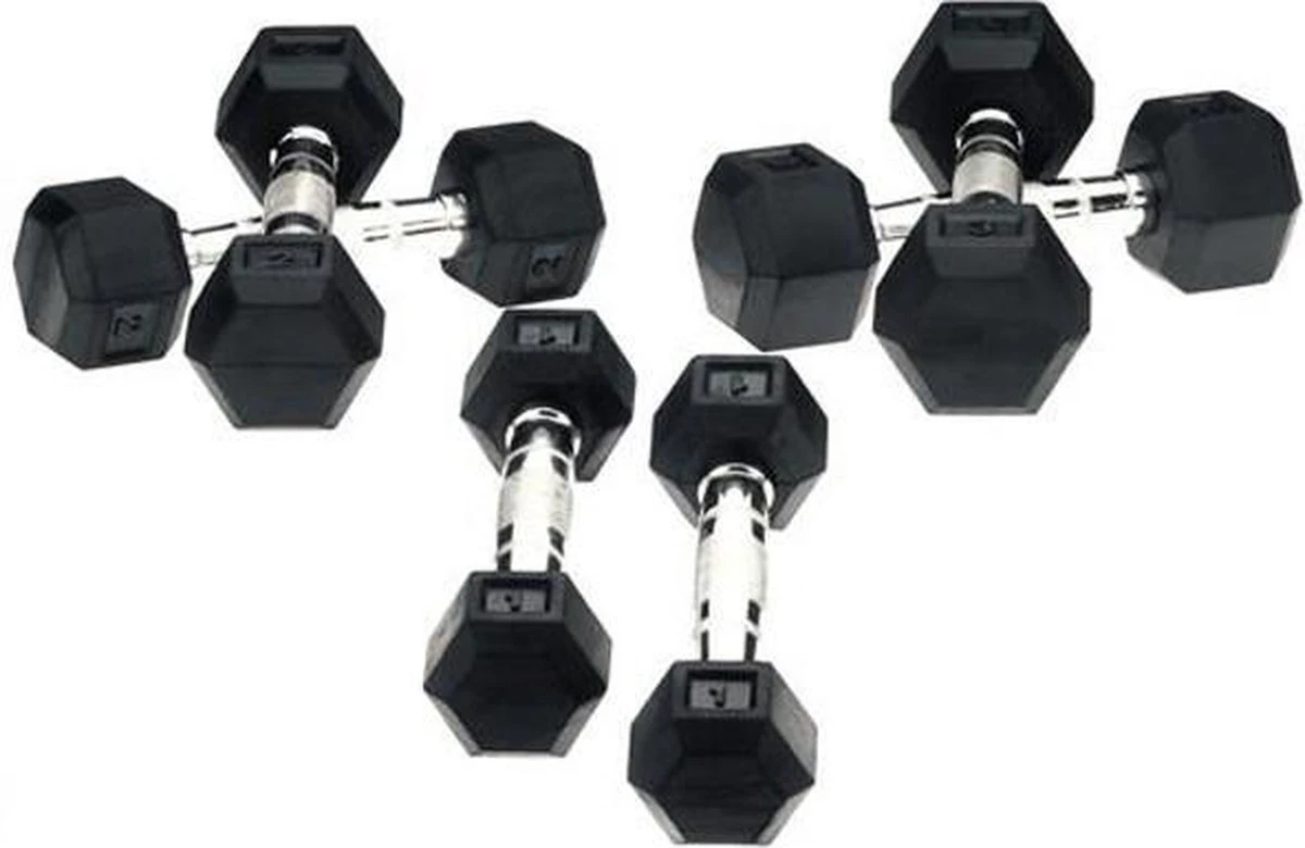 Hexa Dumbbells Focus Fitness - 2 x 4kg Hexa Dumbbells Focus Fitness - 2 X 4kg -Fitnessapparatuur Serie Winkel 1200x780 6