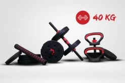 Venom Sports Verstelbare Dumbbell Set Tot 40kg - Professioneel 3-in-1 Halterset Gewichten - Dumbbells, Halterstang En Kettlebells - Zwart -Fitnessapparatuur Serie Winkel 1200x800 179