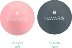Navaris Lacrosse Massageballen - 2x Triggerpoint Massage Bal Voor Rug, Benen En Nek - Fascia Ballen Voor Zelfmassage - Diameter 6 Cm - Hard En Zacht -Fitnessapparatuur Serie Winkel 1200x801 2
