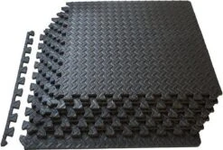 Merkloos Fitnessmatten -puzzelmat Set Van 6 Stuks 40x40 Cm - Zwart -Fitnessapparatuur Serie Winkel 1200x807 1