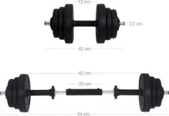 Songmics Dumbells - Halterset - Gewichten - Dumbells Set - Halters Verstelbaar - Met Verbindingsbuis - Set Van 30 Kg - Geel - Zwart -Fitnessapparatuur Serie Winkel 1200x822 5