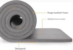 Merkloos Fitness Mat - Yoga Mat - Sport Mat - Antislip - Zwart - 178 X 60 X 1.0cm -Fitnessapparatuur Serie Winkel 1200x825 1