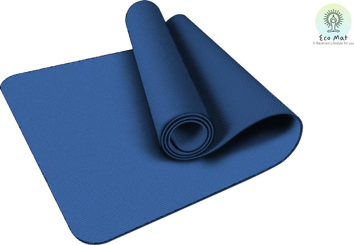 Eco Yoga Mat - Inclusief Draagriem - Fitness Mat Anti Slip - Extra Dik (6 mm) - 183 x 61 x 0,6 cm - Donker Blauw - Diverse kleuren - Hoge korting Eco Yoga Mat - Inclusief Draagriem - Fitness Mat Anti Slip - Extra Dik (6 Mm) - 183 X 61 X 0,6 Cm - Donker Blauw - Diverse Kleuren - Hoge Korting -Fitnessapparatuur Serie Winkel 1200x829 1