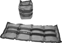 Focus Fitness - Pols-/enkelgewichten - Ankle Weights - 2 X 2,5 Kg - Grijs - Gewichten - Verstelbaar