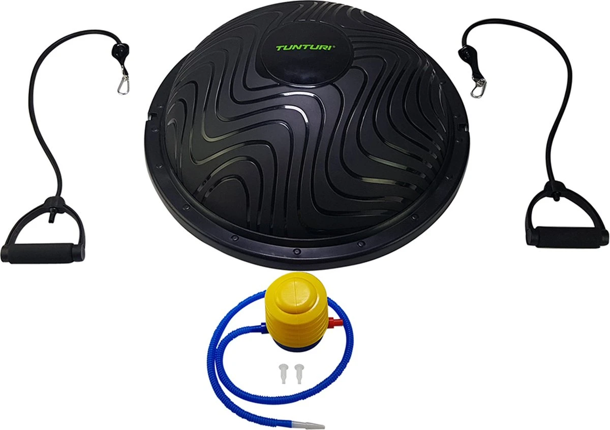 Tunturi Balanstrainer pro met handvatten - Balanskussen met resistance band set - Balansbal incl. meegeleverde voetpomp - Incl. gratis fitness app Tunturi Balanstrainer Pro Met Handvatten - Balanskussen Met Resistance Band Set - Balansbal Incl. Meegeleverde Voetpomp - Incl. Gratis Fitness App -Fitnessapparatuur Serie Winkel