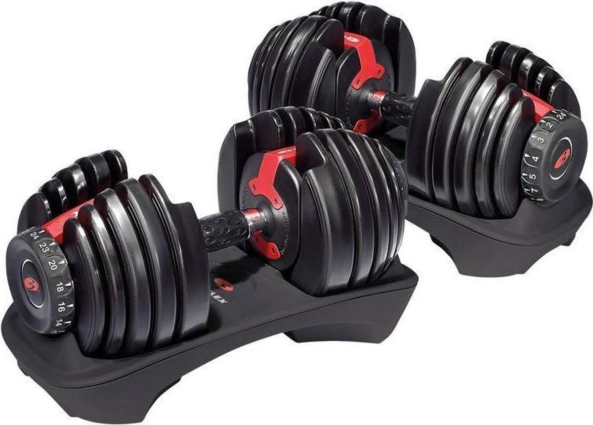 Bowflex SelectTech 552i Verstelbaar Dumbbell Set - Gewichten - Kunststof - 24 kg Bowflex SelectTech 552i Verstelbaar Dumbbell Set - Gewichten - Kunststof - 24 Kg -Fitnessapparatuur Serie Winkel 1200x859 4