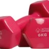 Active Panther Dumbbell Set 2 X 6 KG - 12 Kg Totaal - Vinyl - Roze -Fitnessapparatuur Serie Winkel 1200x860 3