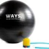 WAYS. Fitnessbal - Inclusief Pomp - Zwart - 75 Cm -Fitnessapparatuur Serie Winkel 1200x868 2