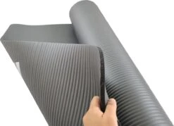 #DoYourFitness - XXL Fitness Mat - »Ashanti« - 190x100x1.0cm - Grijs -Fitnessapparatuur Serie Winkel 1200x871