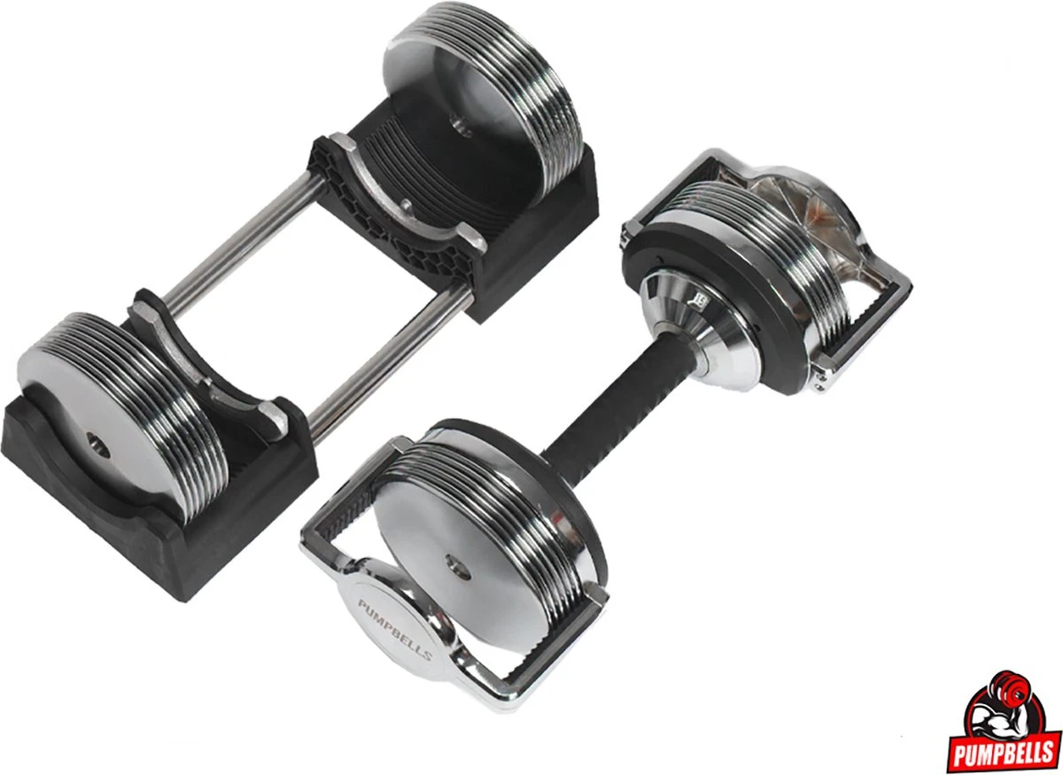 PUMPBELLS - Verstelbare Dumbbell - 3kg t/m 32kg - 30 DUMBBELLS IN ÉÉN! - Professionele Halter PUMPBELLS - Verstelbare Dumbbell - 3kg T/m 32kg - 30 DUMBBELLS IN ÉÉN! - Professionele Halter -Fitnessapparatuur Serie Winkel 1200x875 1