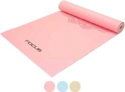 Focus Fitness – Yoga Mat Roze Met Print – Sport Mat 173 X 61 X 0.5 Cm – Fitness Mat